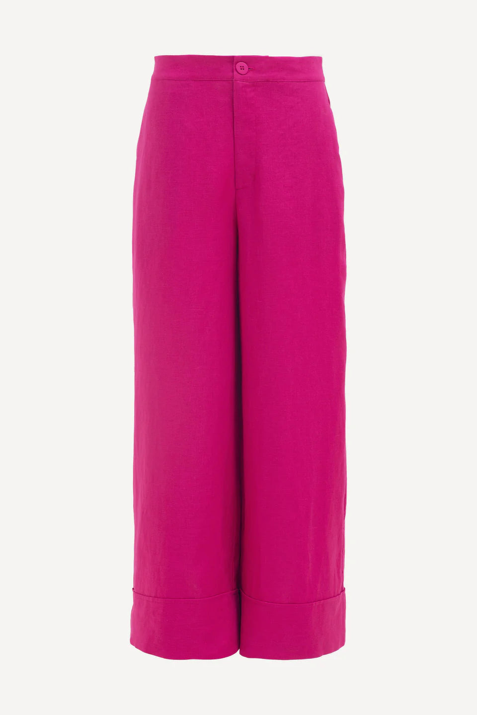 Anneli Light Linen Pant | Bright Pink