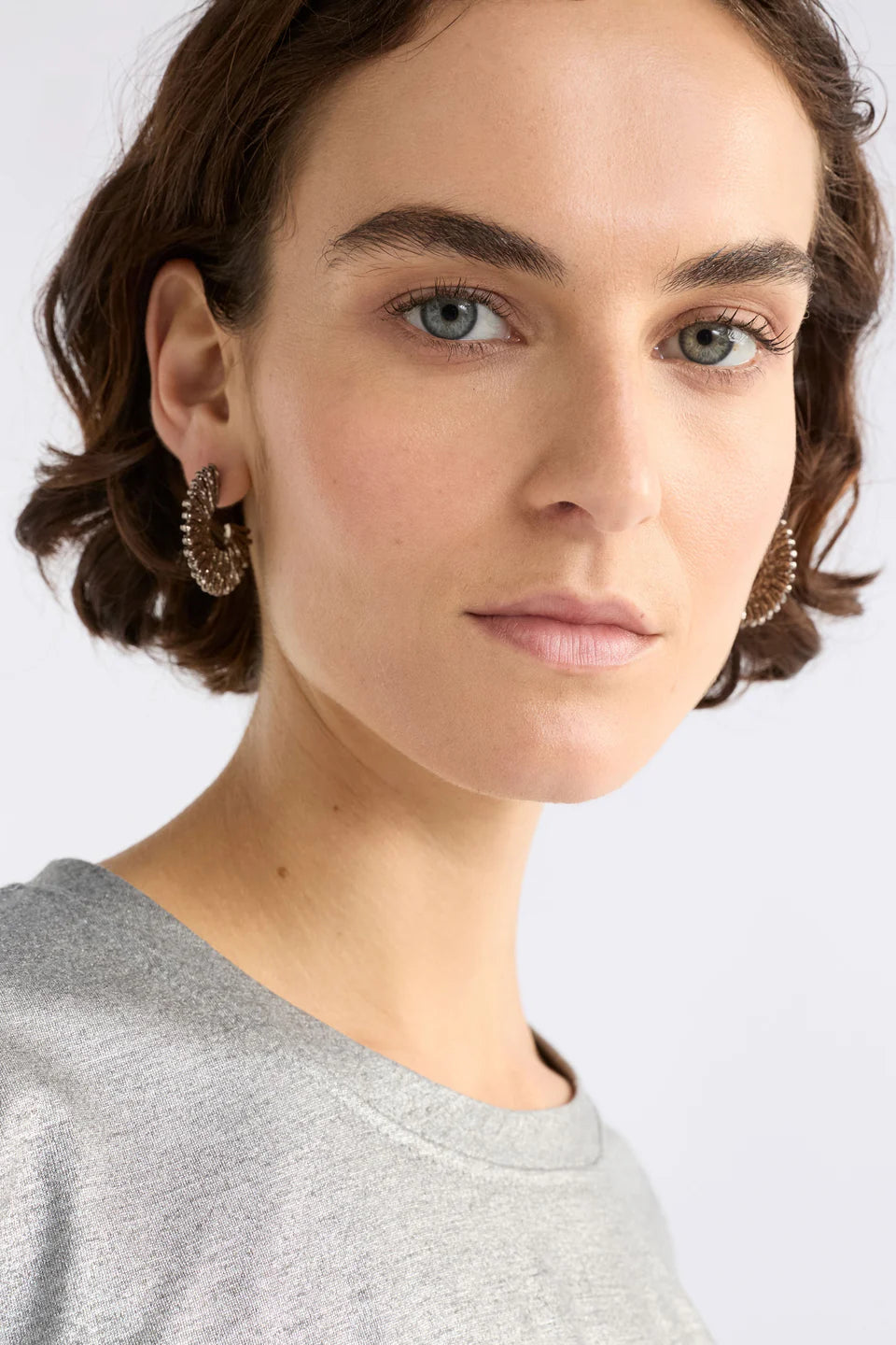 Krusen Hoop Earring | Gunmetal