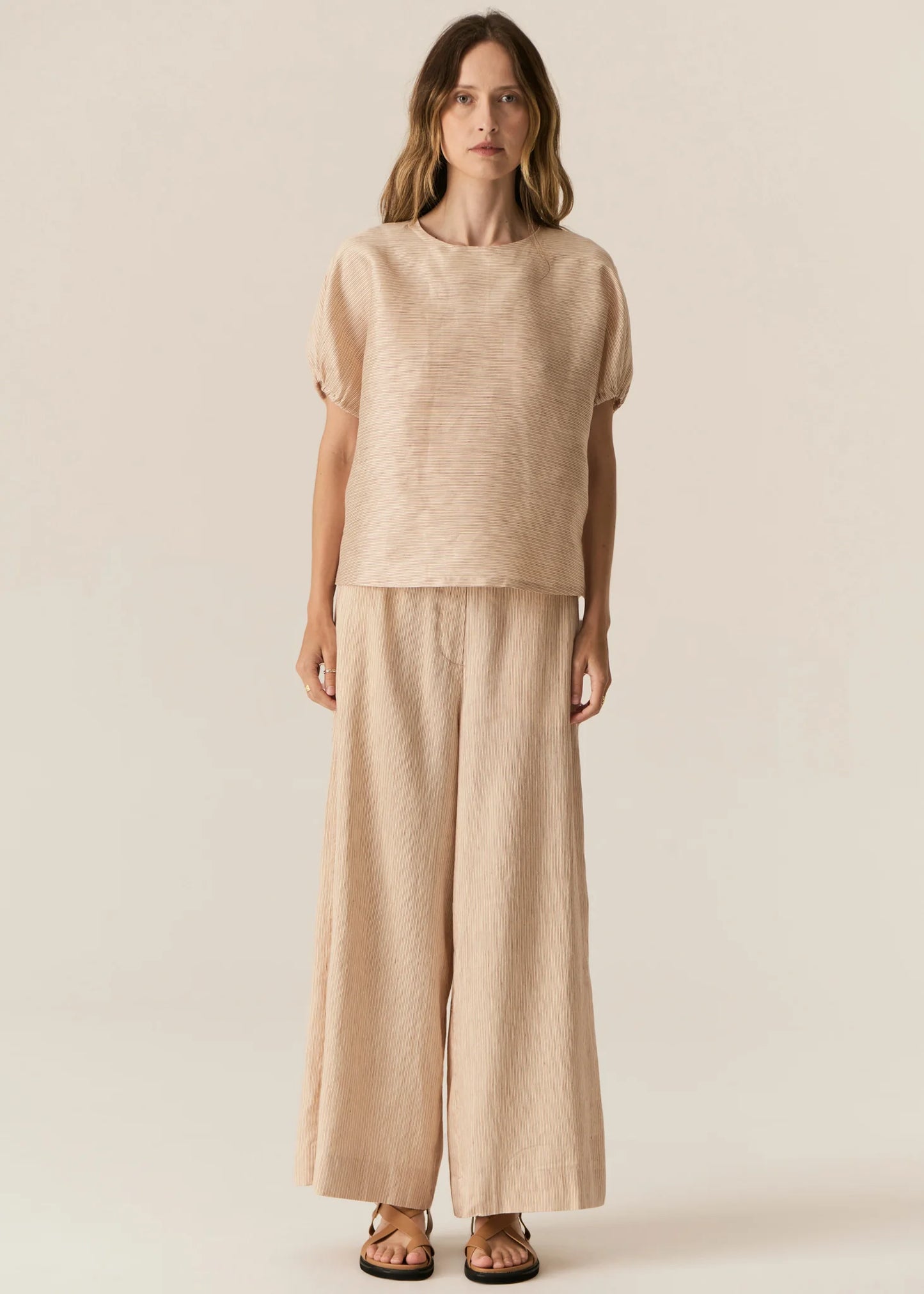 Stelle Reversible Top | Red/Natural Stripe