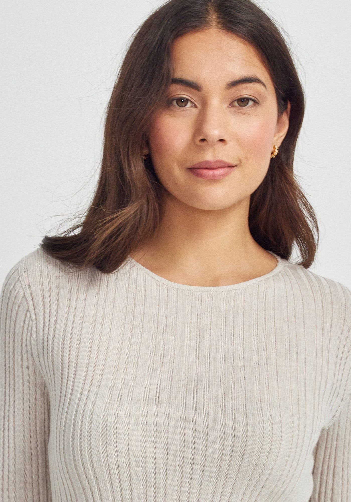 Ella Rib Top | Ecru