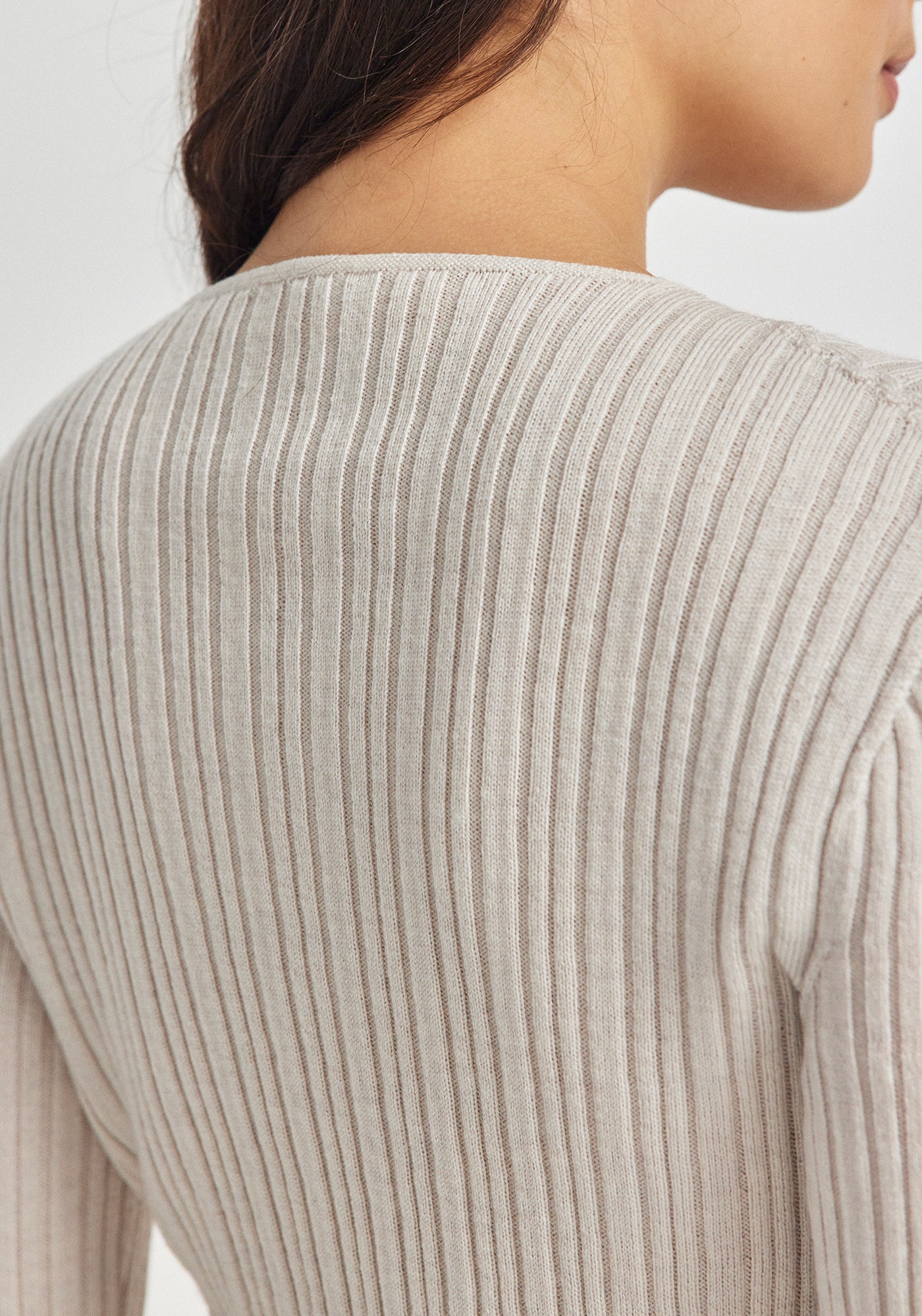 Ella Rib Top | Ecru