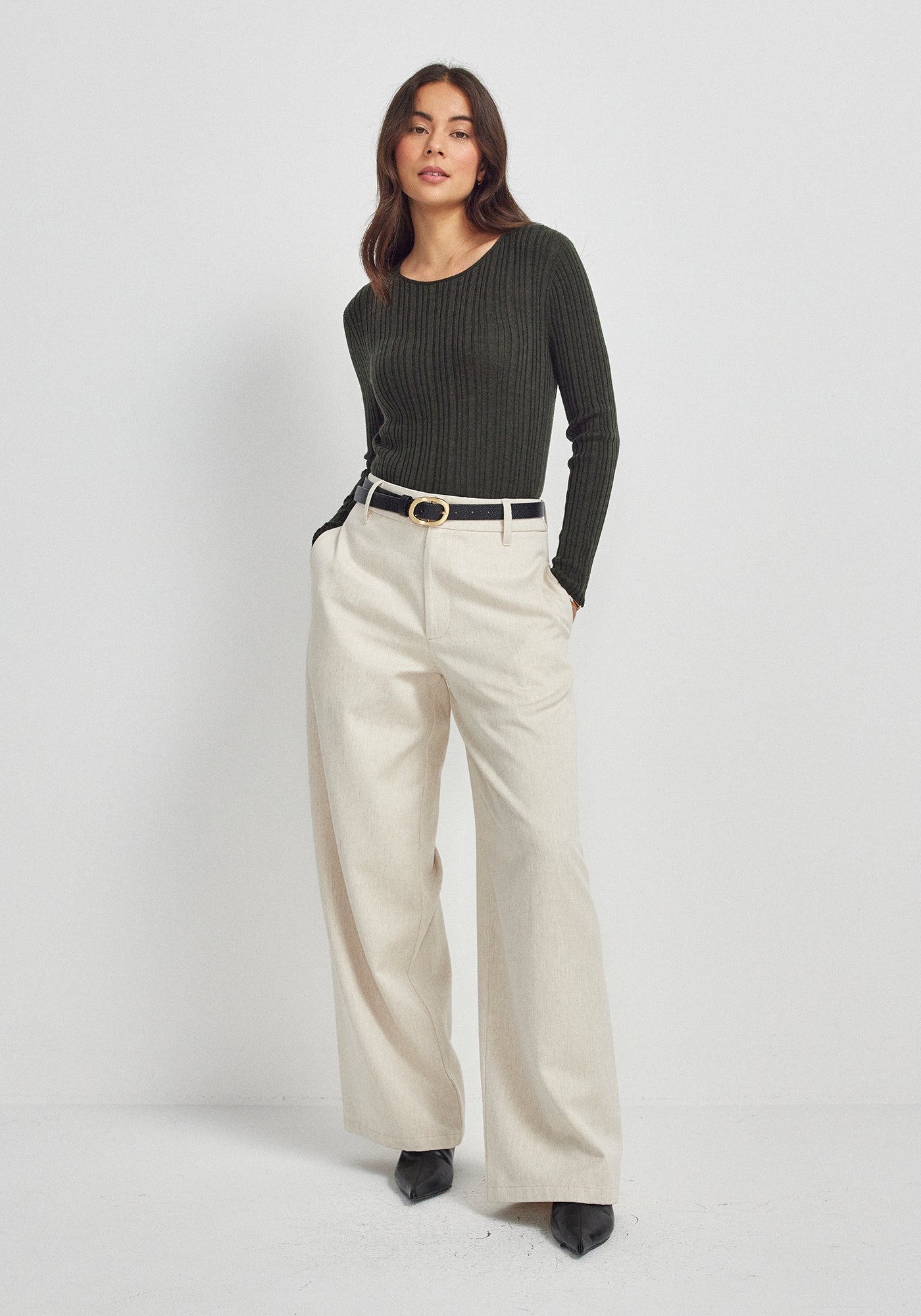 Ella Rib Top | Forest