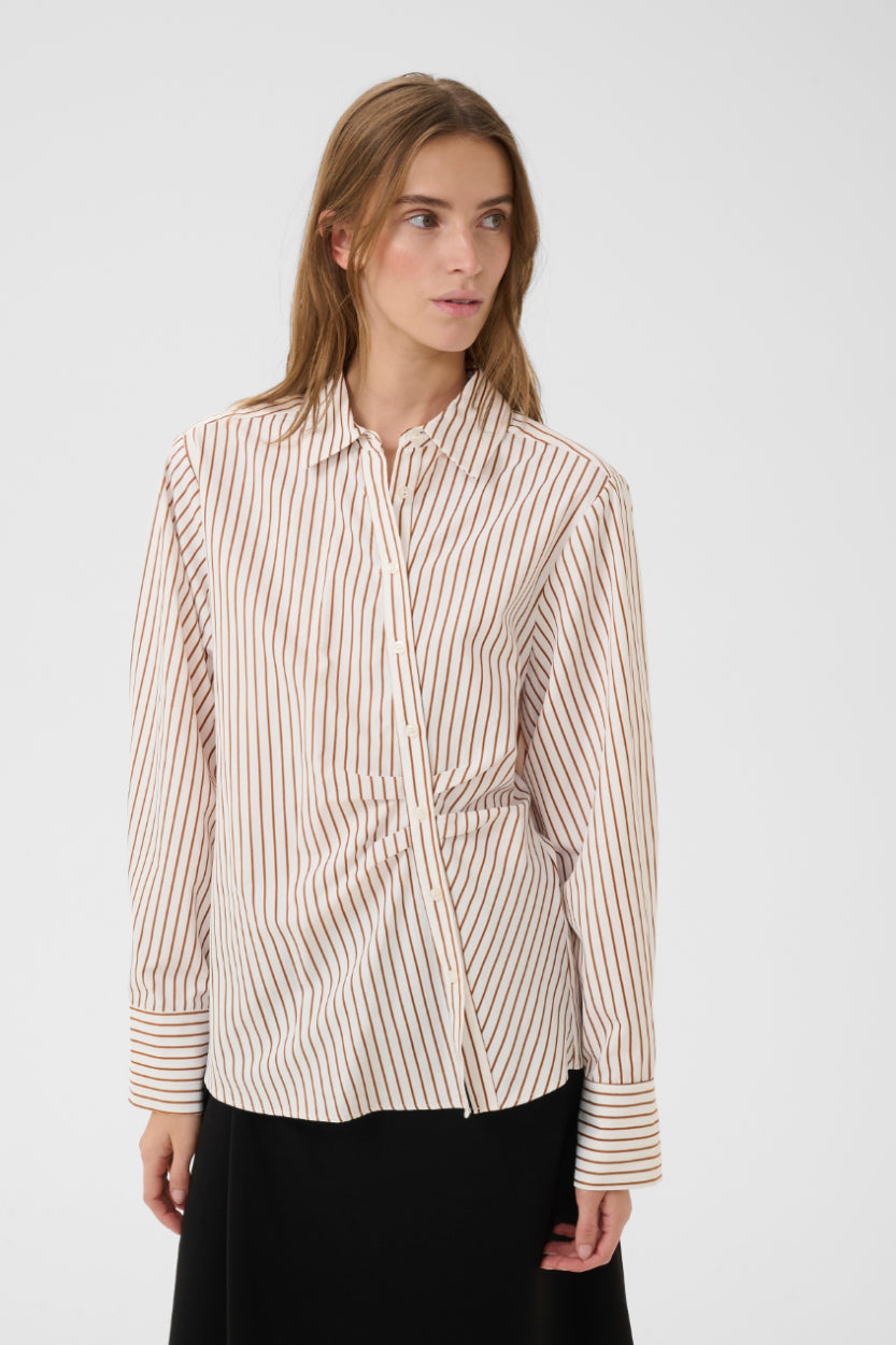 Elmira Shirt | Cinnamon Stripe