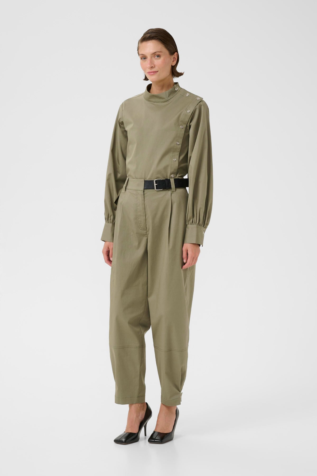 Egina Pants | Deep Lichen Green