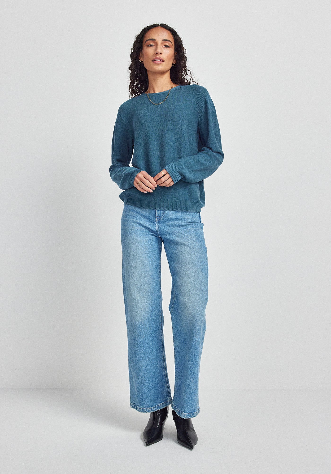 Stitch Sweater | Ocean Mist