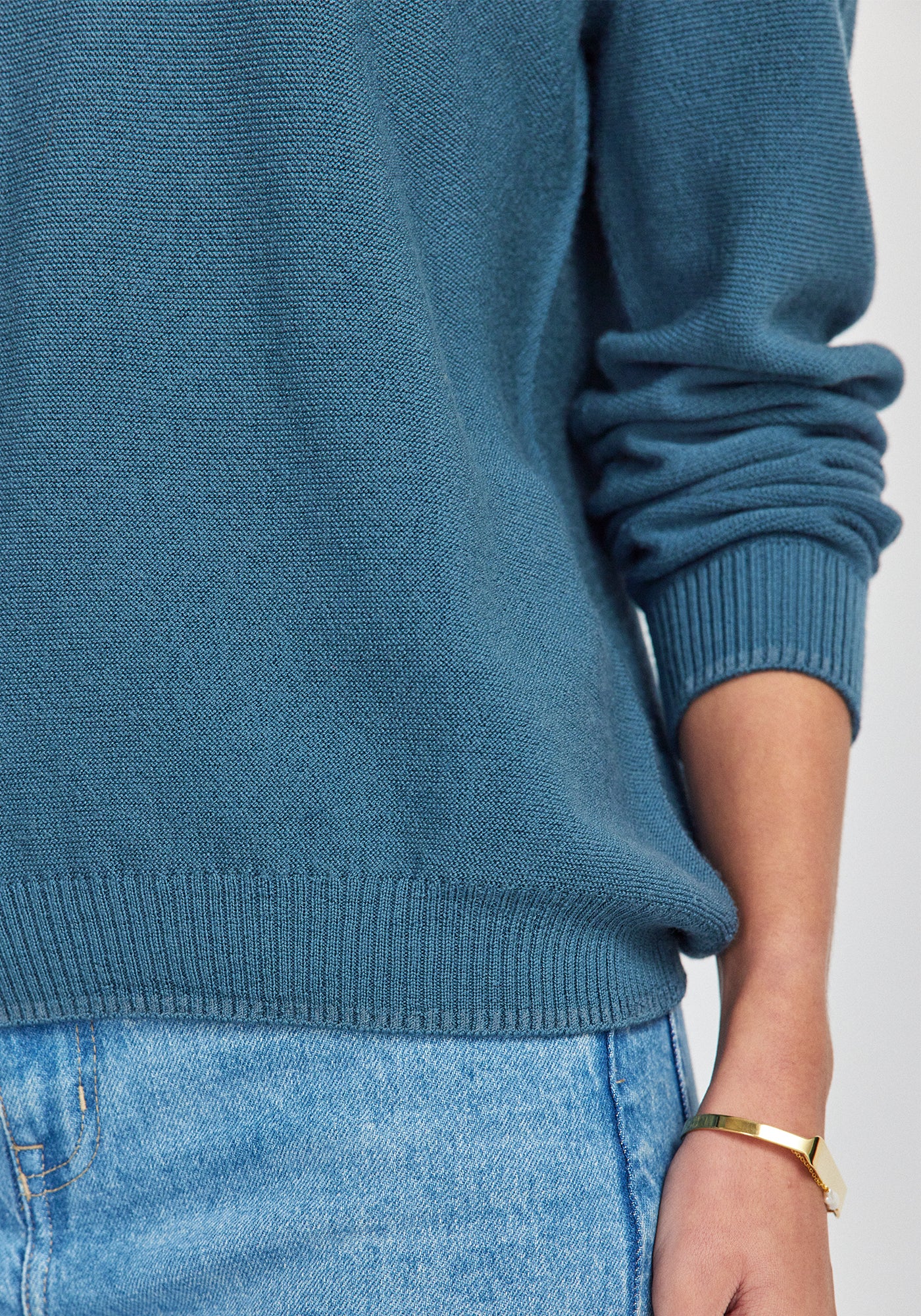 Stitch Sweater | Ocean Mist