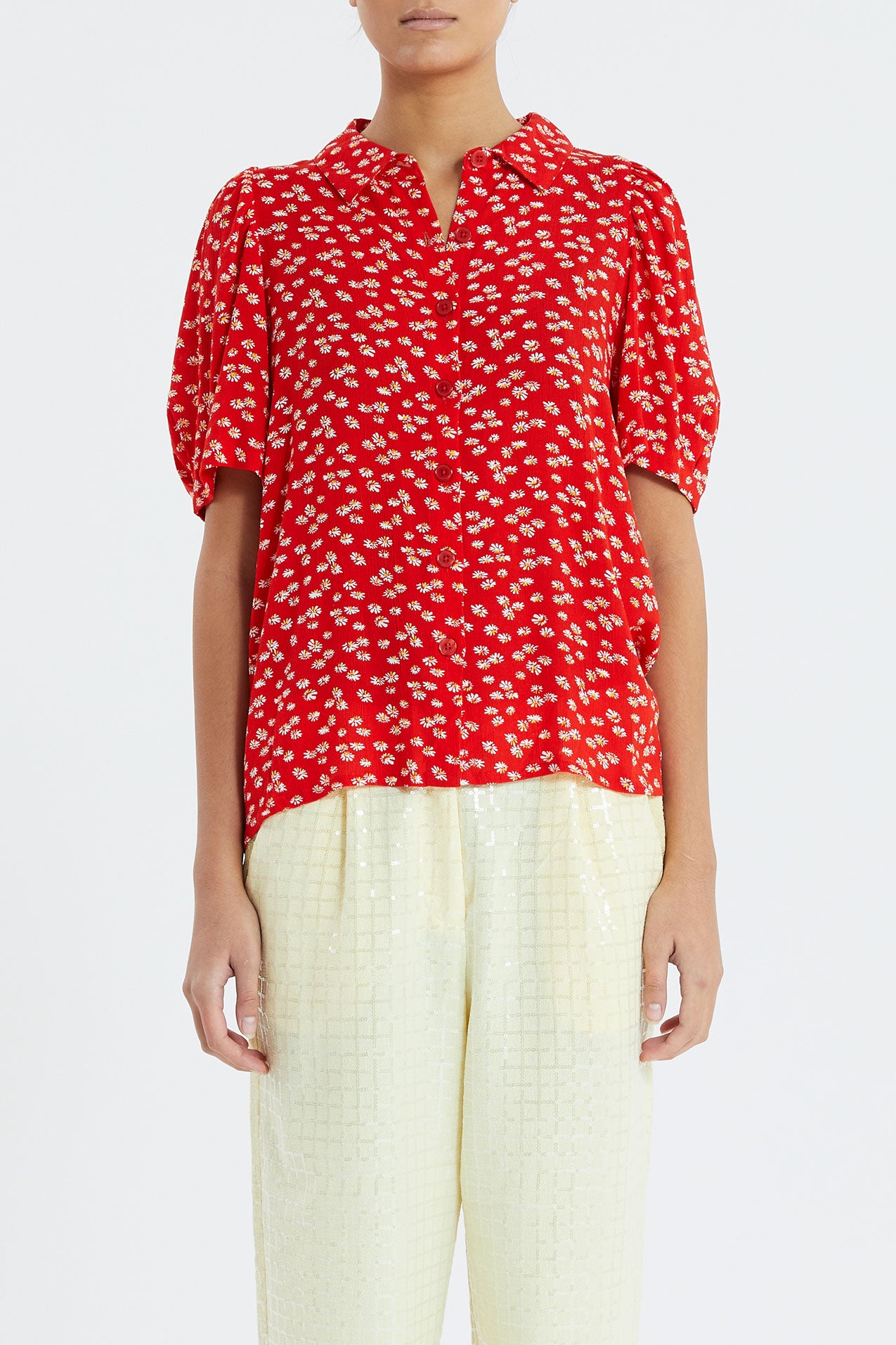 Lollys Laundry Aby Shirt - Red/Flower Print