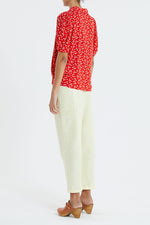 Load image into Gallery viewer, Lollys Laundry Aby Shirt - Red/Flower Print
