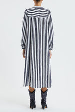 Load image into Gallery viewer, Lollys Laundry Jess Dress - Dark Blue Stripe
