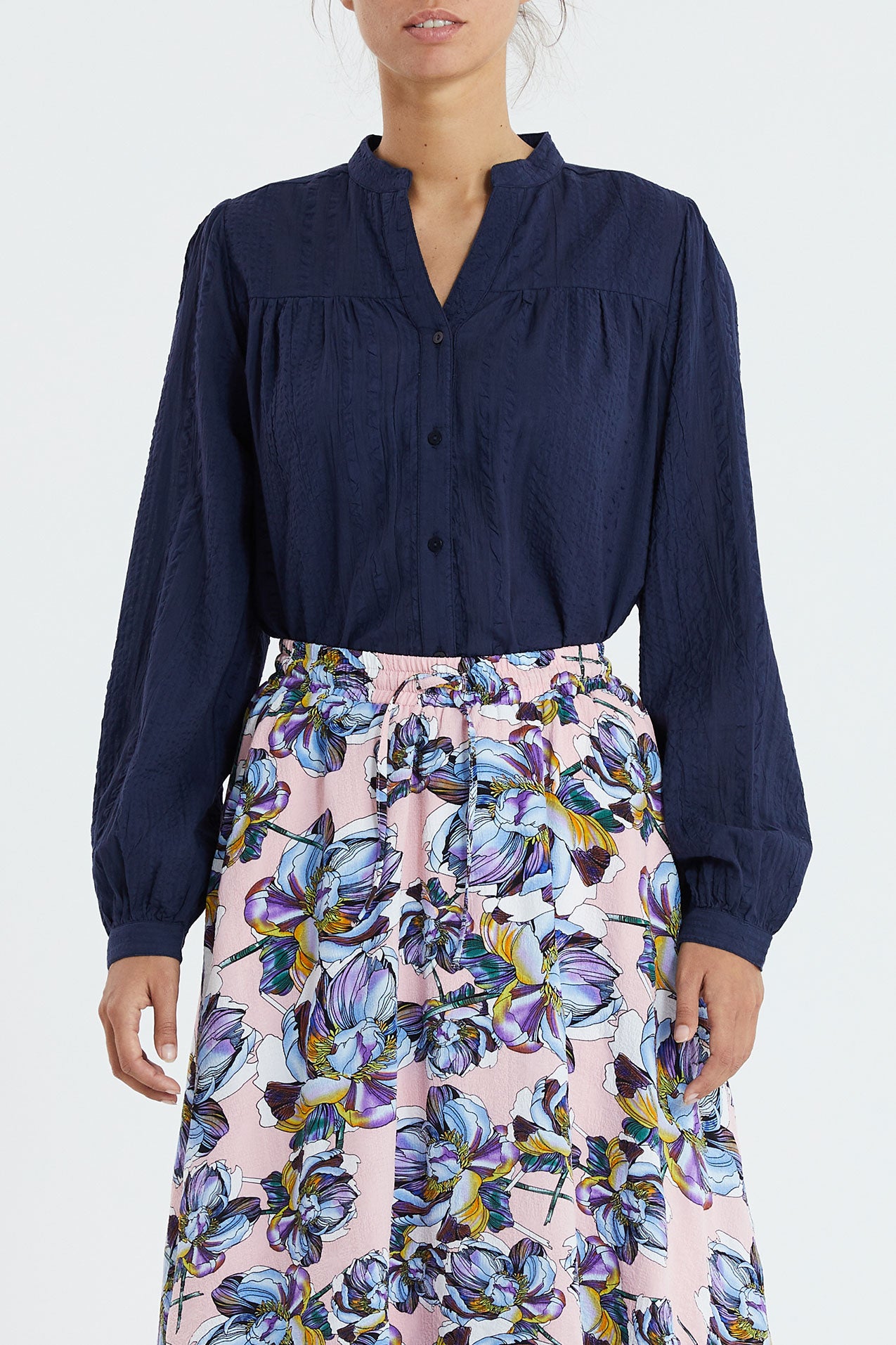 LOLLYS LAUNDRY Elif Shirt | Dark Blue