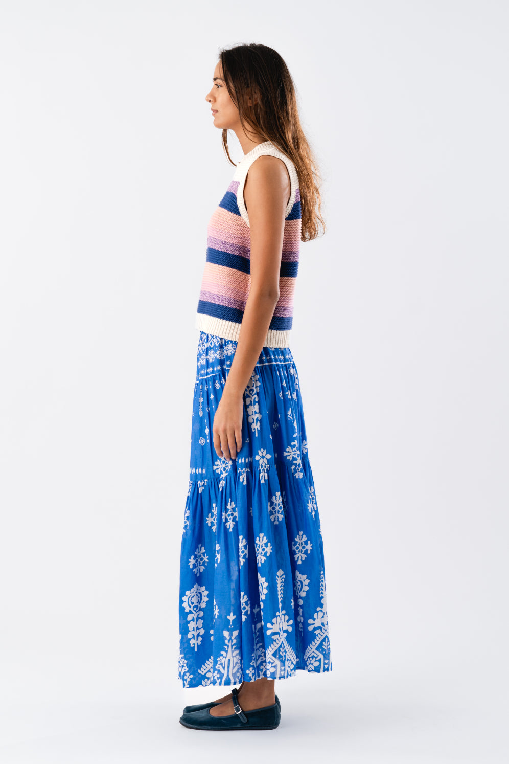 LOLLYS LAUNDRY Sunset Maxi Skirt | Blue