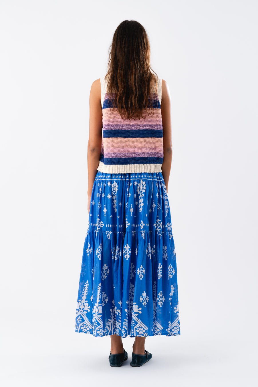 LOLLYS LAUNDRY Sunset Maxi Skirt | Blue