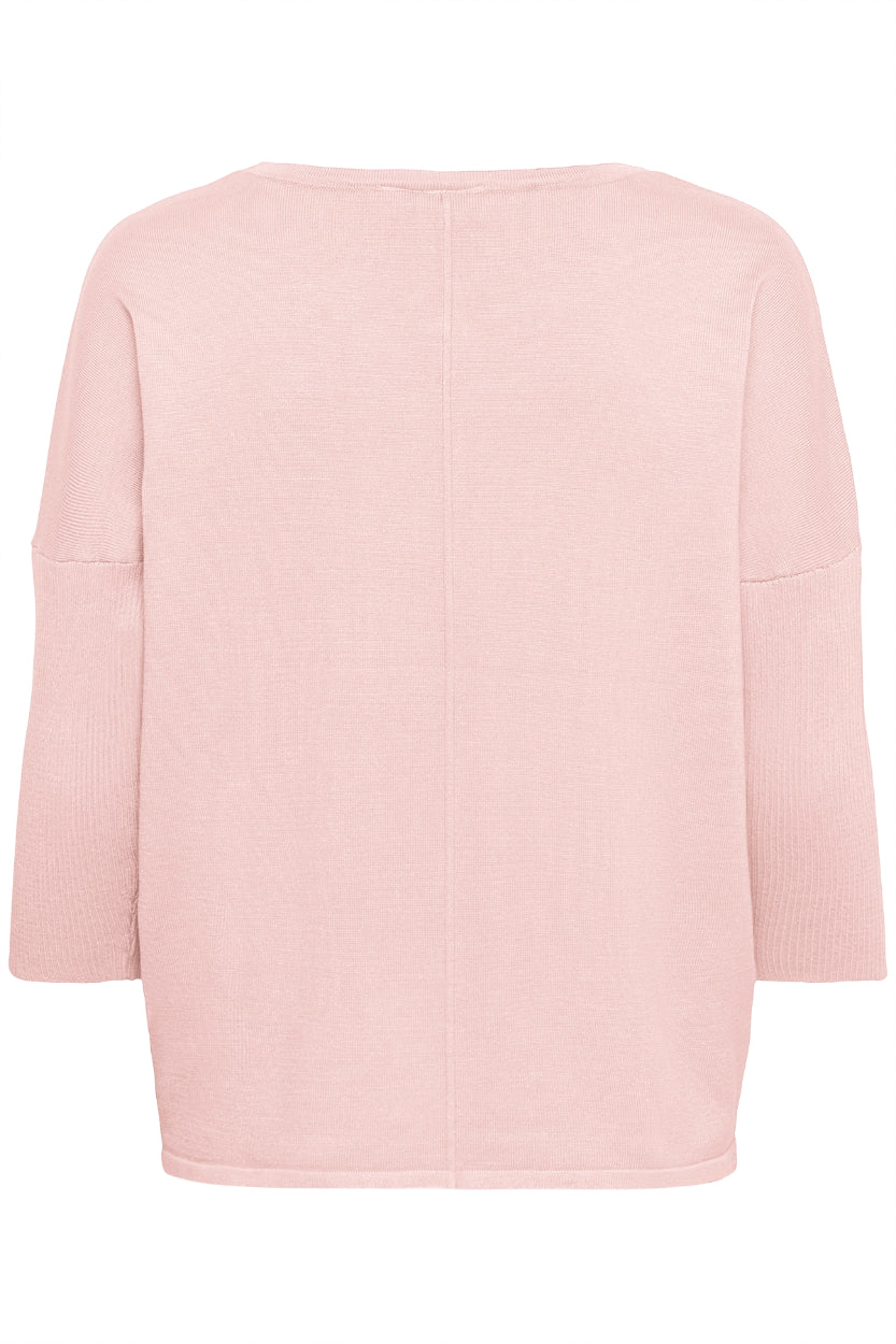 Mila Round Neck Pullover | Chalk Pink