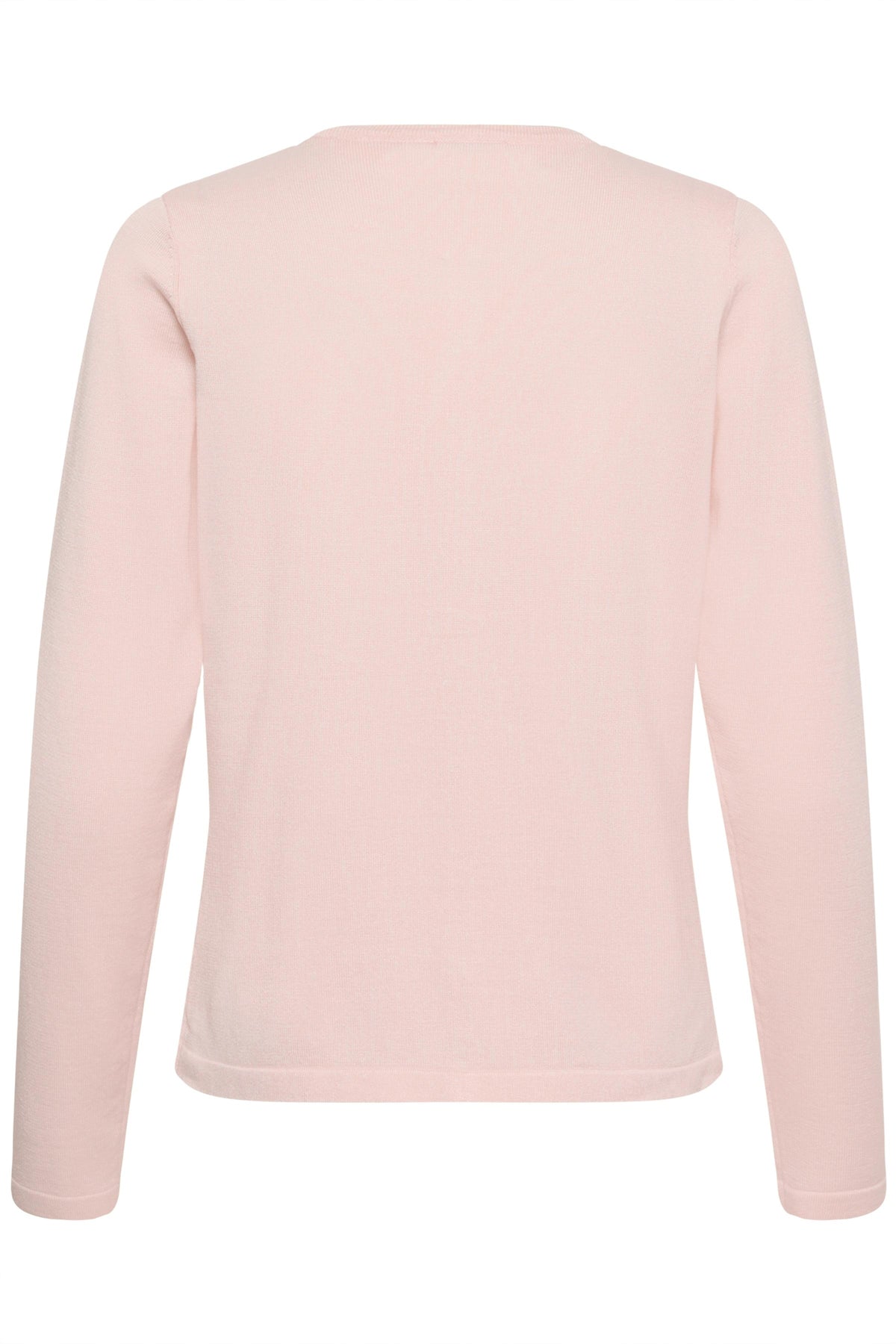 Mila Round Neck Cardigan | Chalk Pink