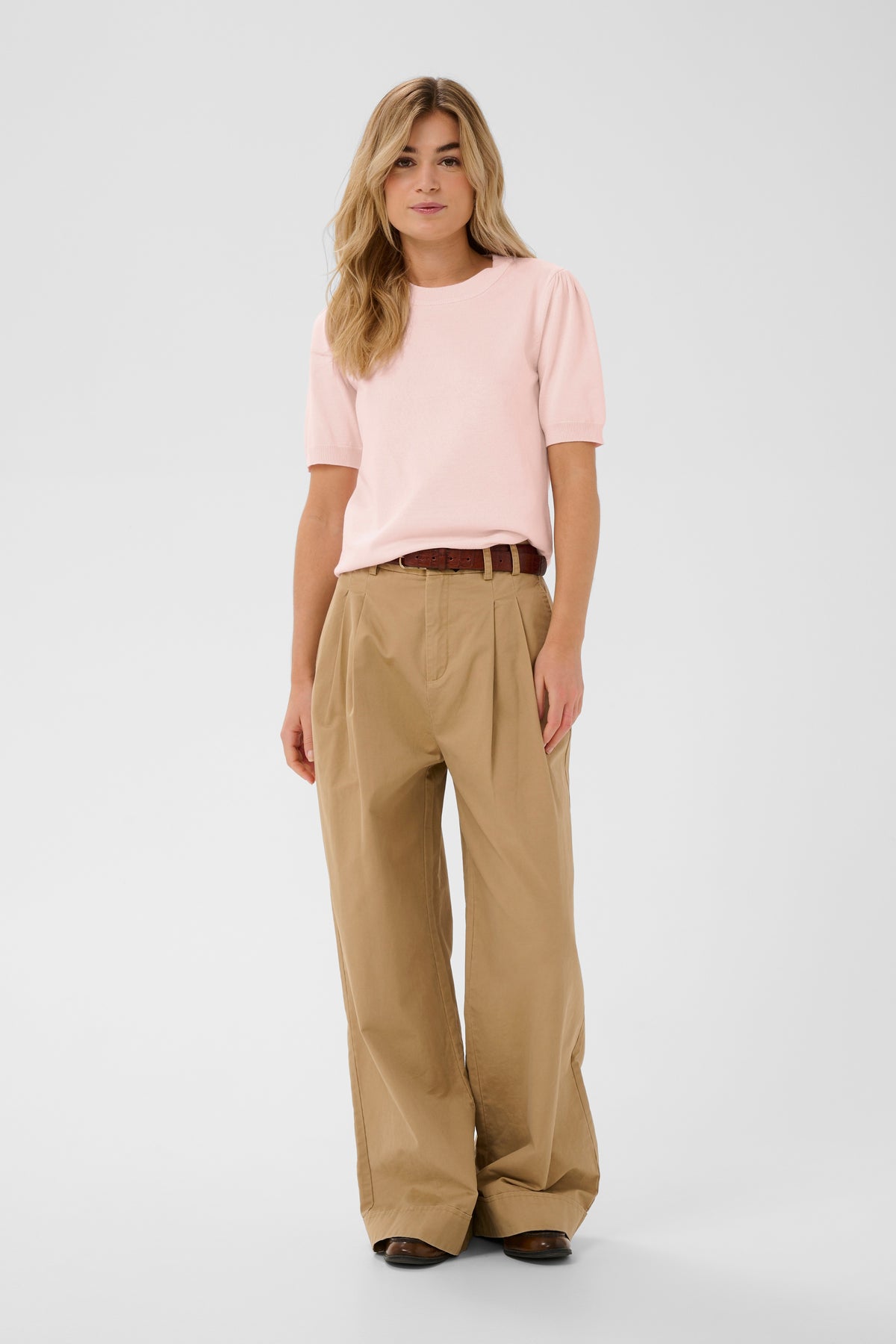 Mila Short Sleeve Pullover | Chalk Pink