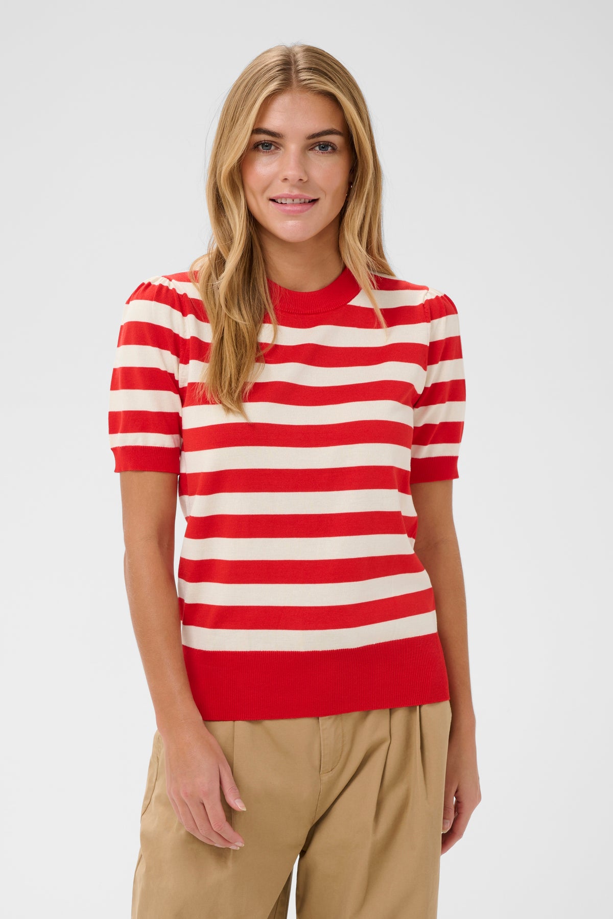 Mila Short Sleeve Striped Pullover | Valiant Seedpearl