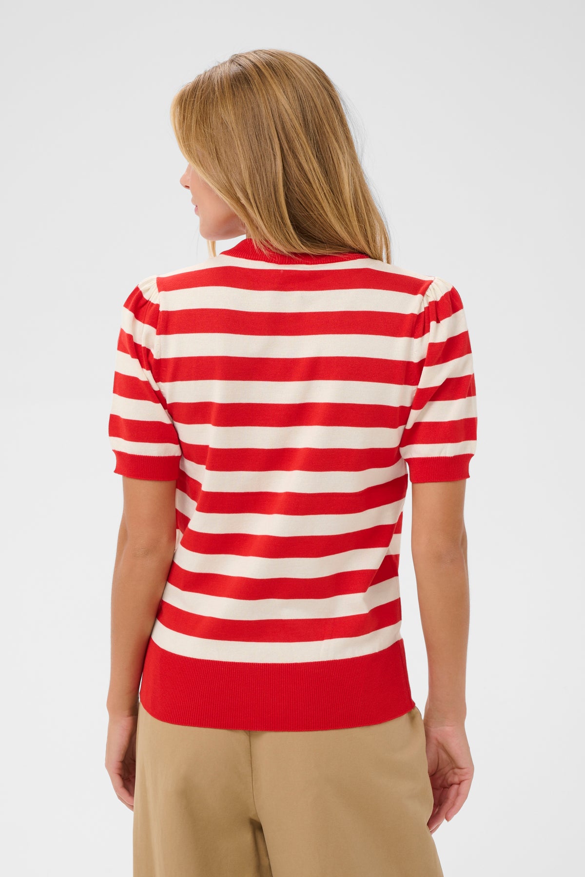 Mila Short Sleeve Striped Pullover | Valiant Seedpearl