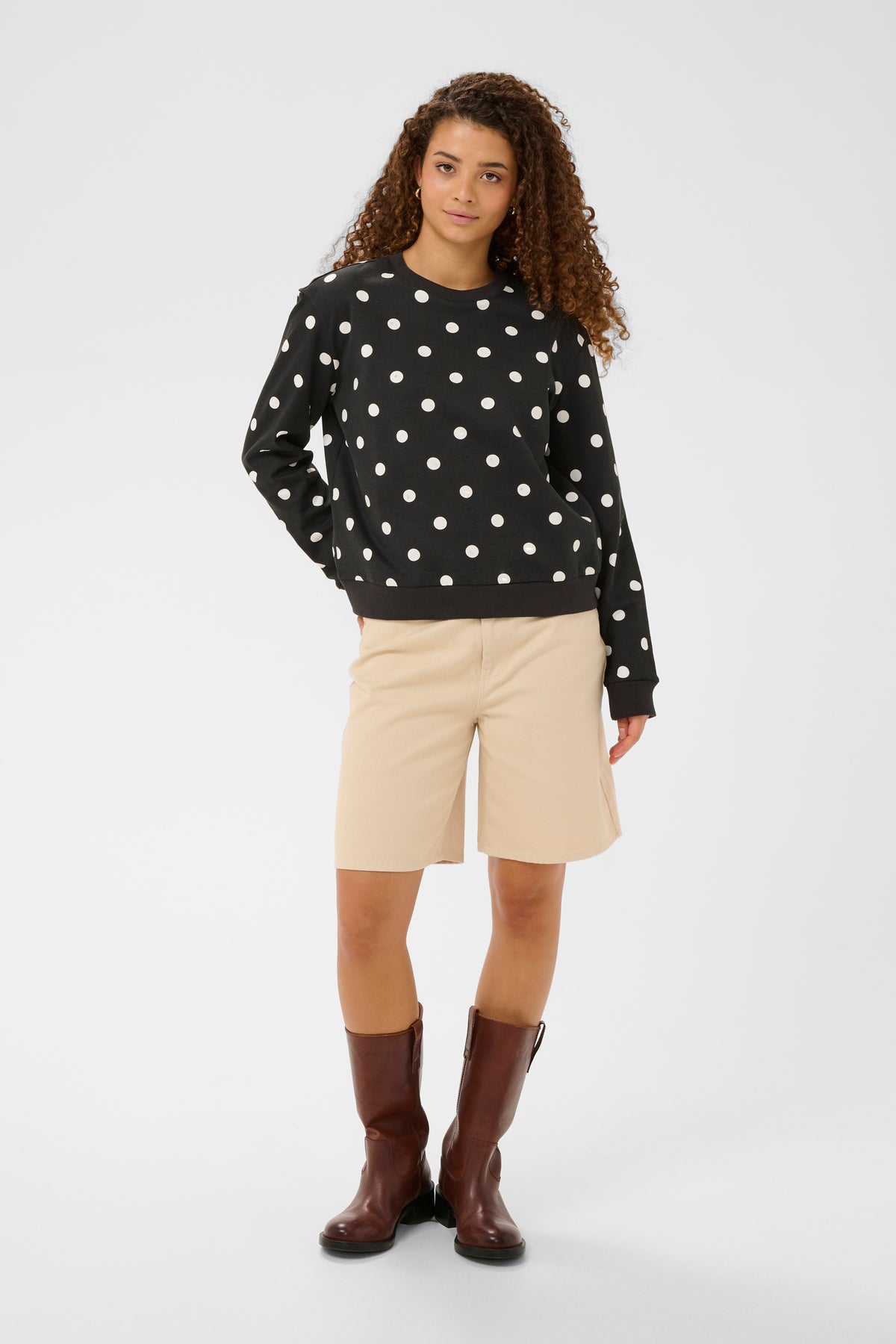 Zagna Sweat Pullover | Black Dot