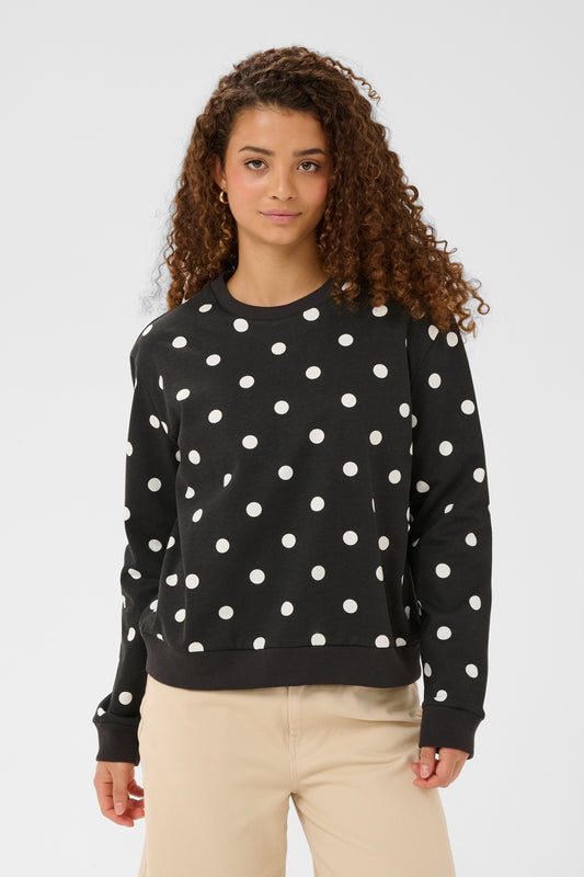 Zagna Sweat Pullover | Black Dot