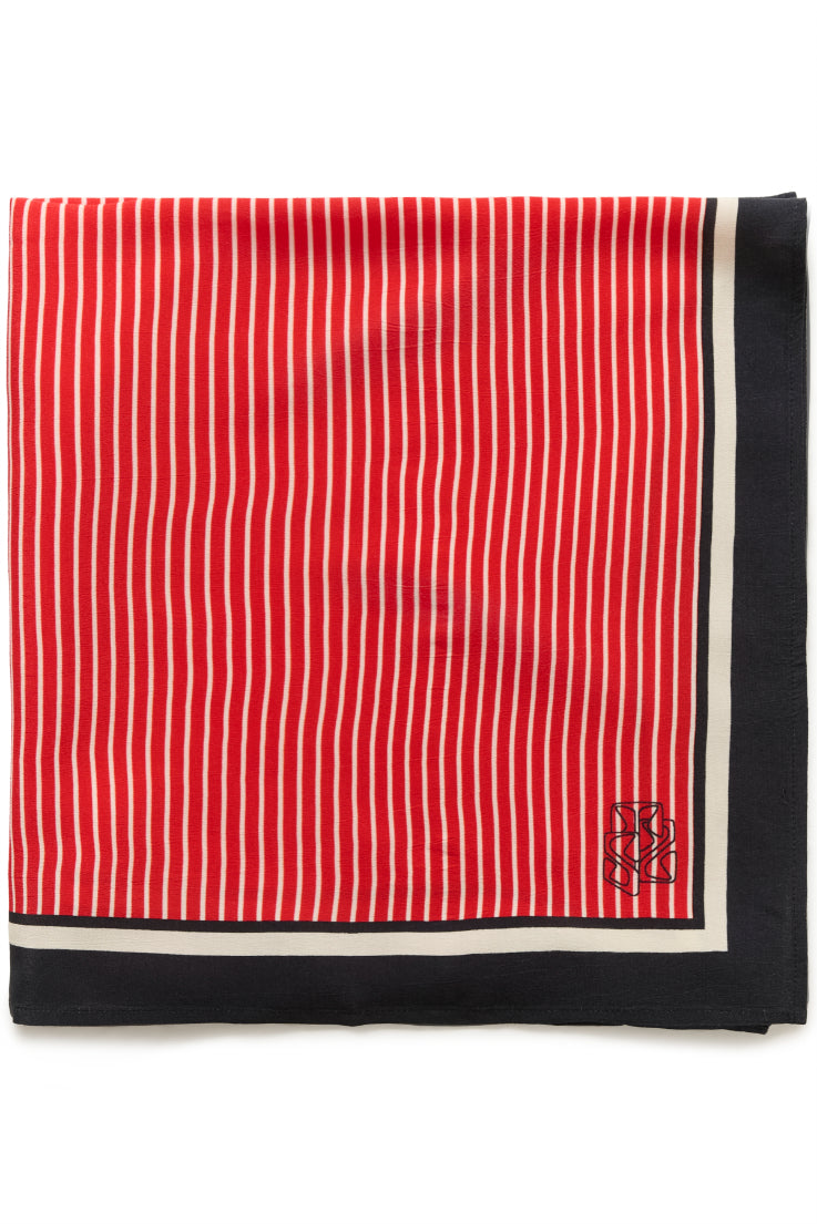 Priscilla Scarf | Poppy Seedpearl Stripe