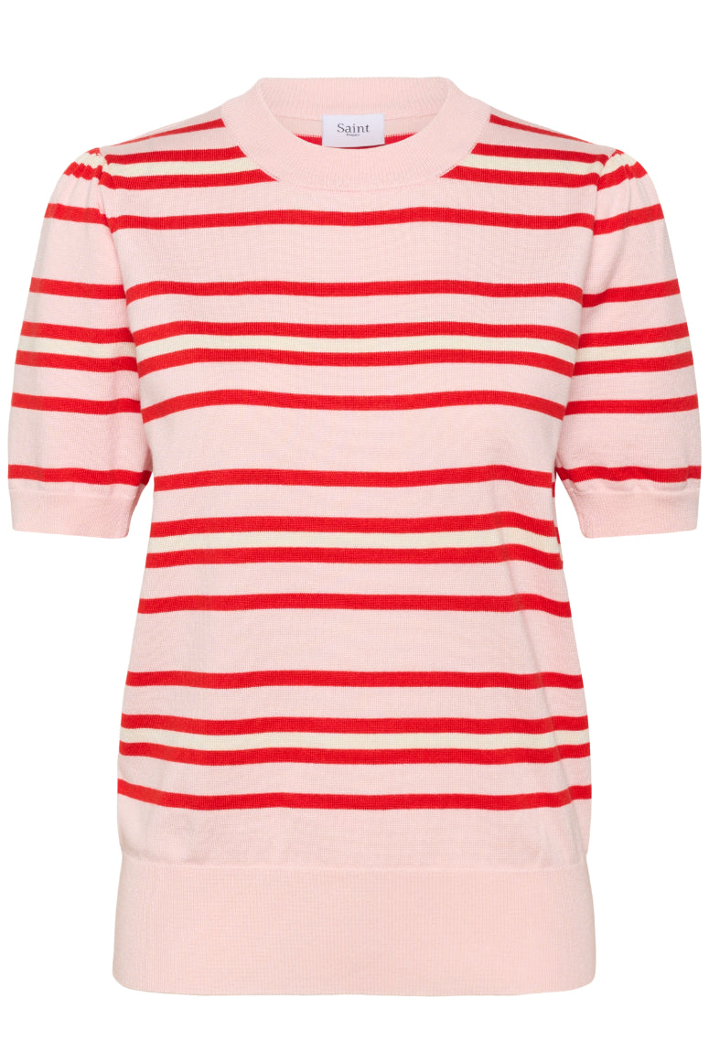 Pila Pullover | Chalk Pink/Red Stripe