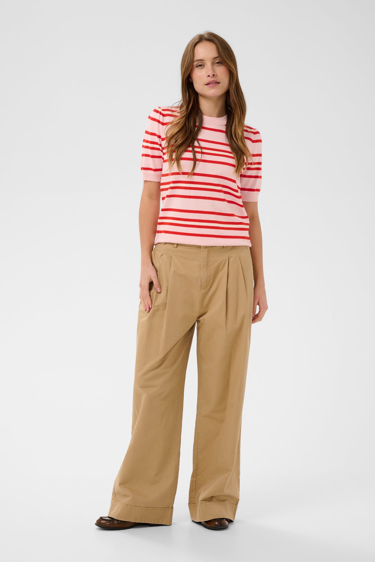 Pila Pullover | Chalk Pink/Red Stripe
