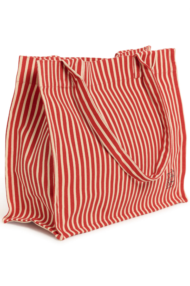 Pansy Bag | Poppy Seedpearl Stripe