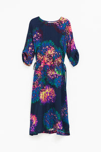 Elk Devon Midi Dress - Optic Bloom Print