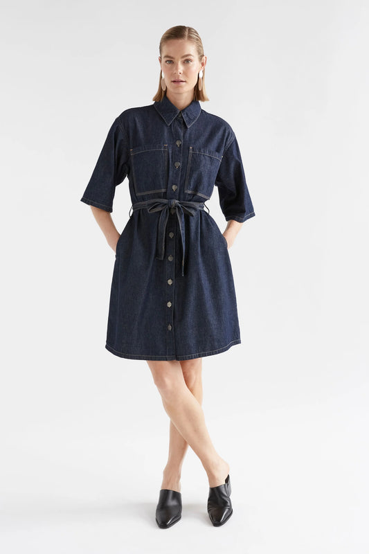 ELK Denym Pocket Dress | Authentic Blue Wash