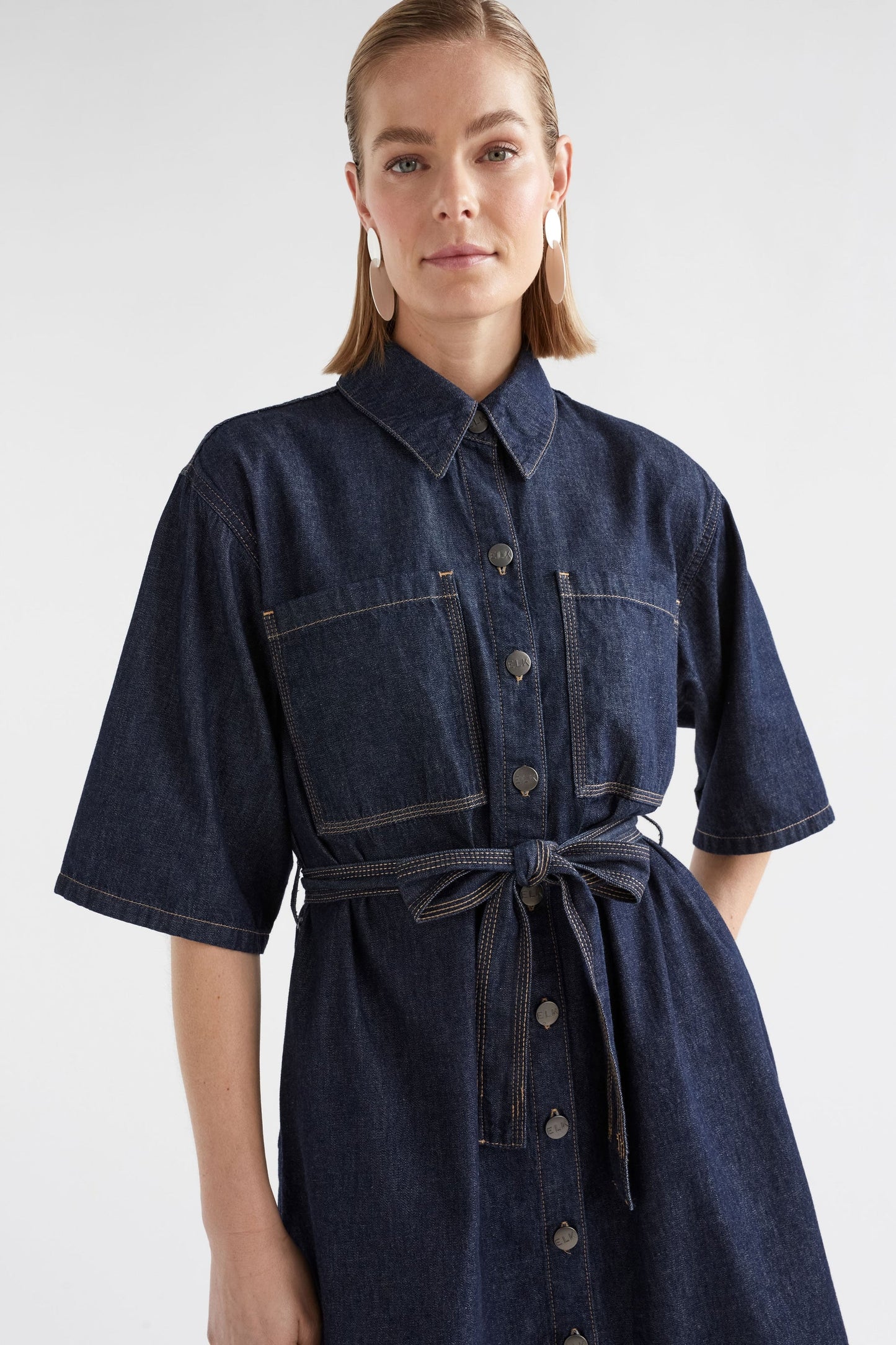 ELK Denym Pocket Dress | Authentic Blue Wash