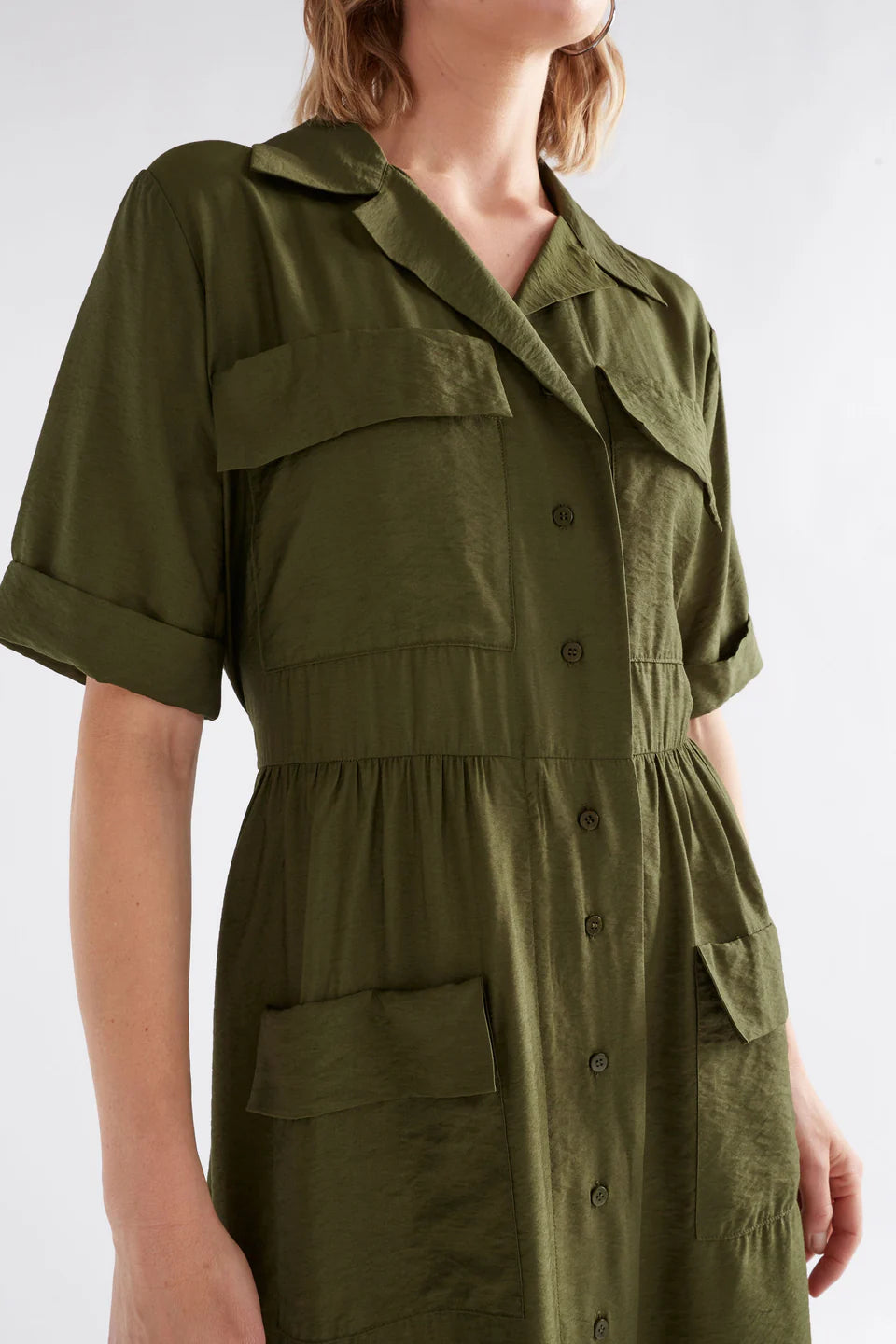 Eine Shirt Dress | Bright Olive