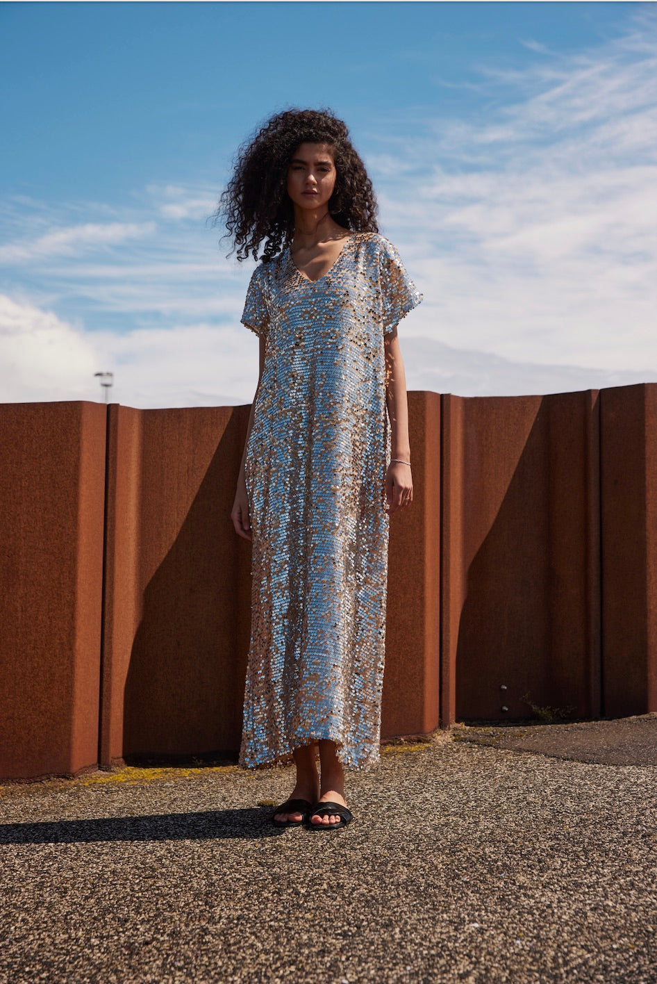 Folium Biara Dress | Silver
