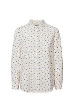 Load image into Gallery viewer, Lollys Laundry Kayla Shirt - Creme/Blue Hearts
