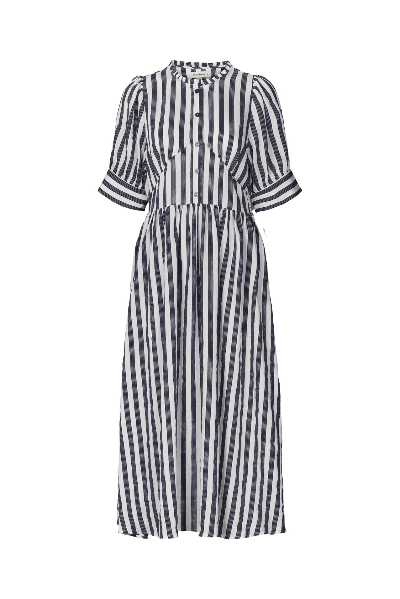 Lollys Laundry Boston Dress - Dark Blue Stripe