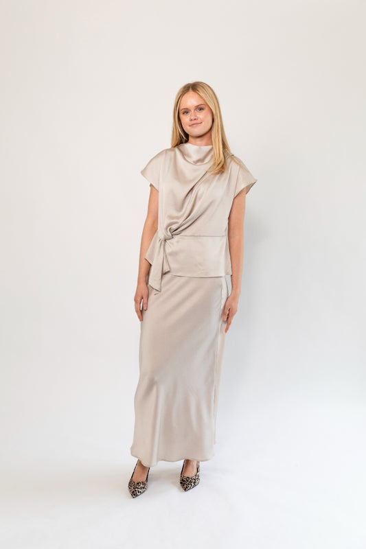 Acacia Tinja Blouse | Silver Cloud