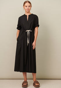 Pol Gemma Drawcord Dress - Black