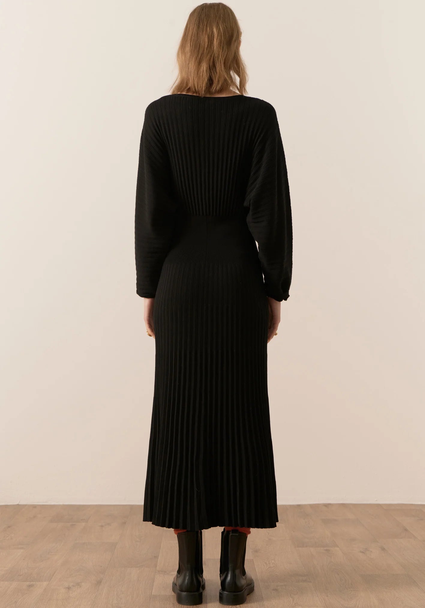Gizelle Pleated Maxi Dress | Black