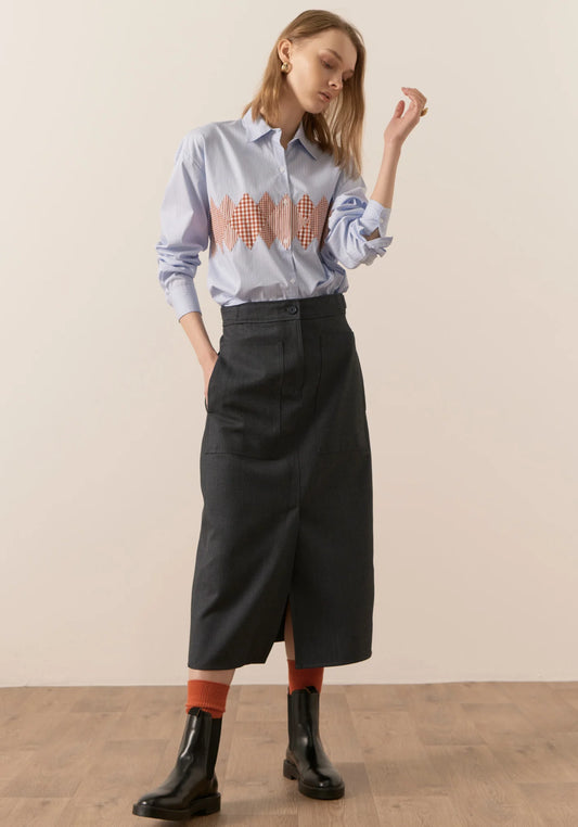 Reeve Trouser Skirt | Charcoal