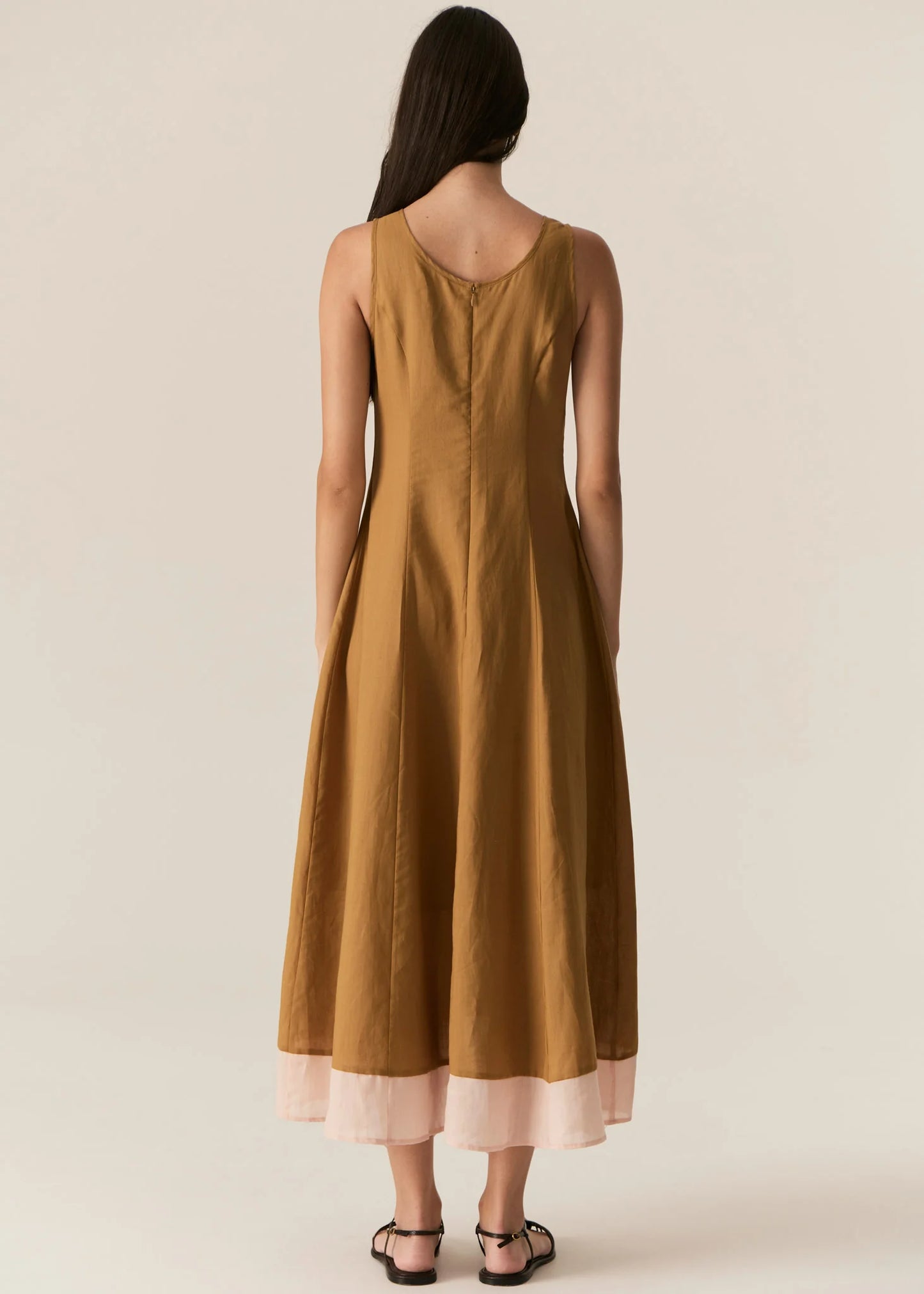 Speck Contrast Dress | Ginger/Pink
