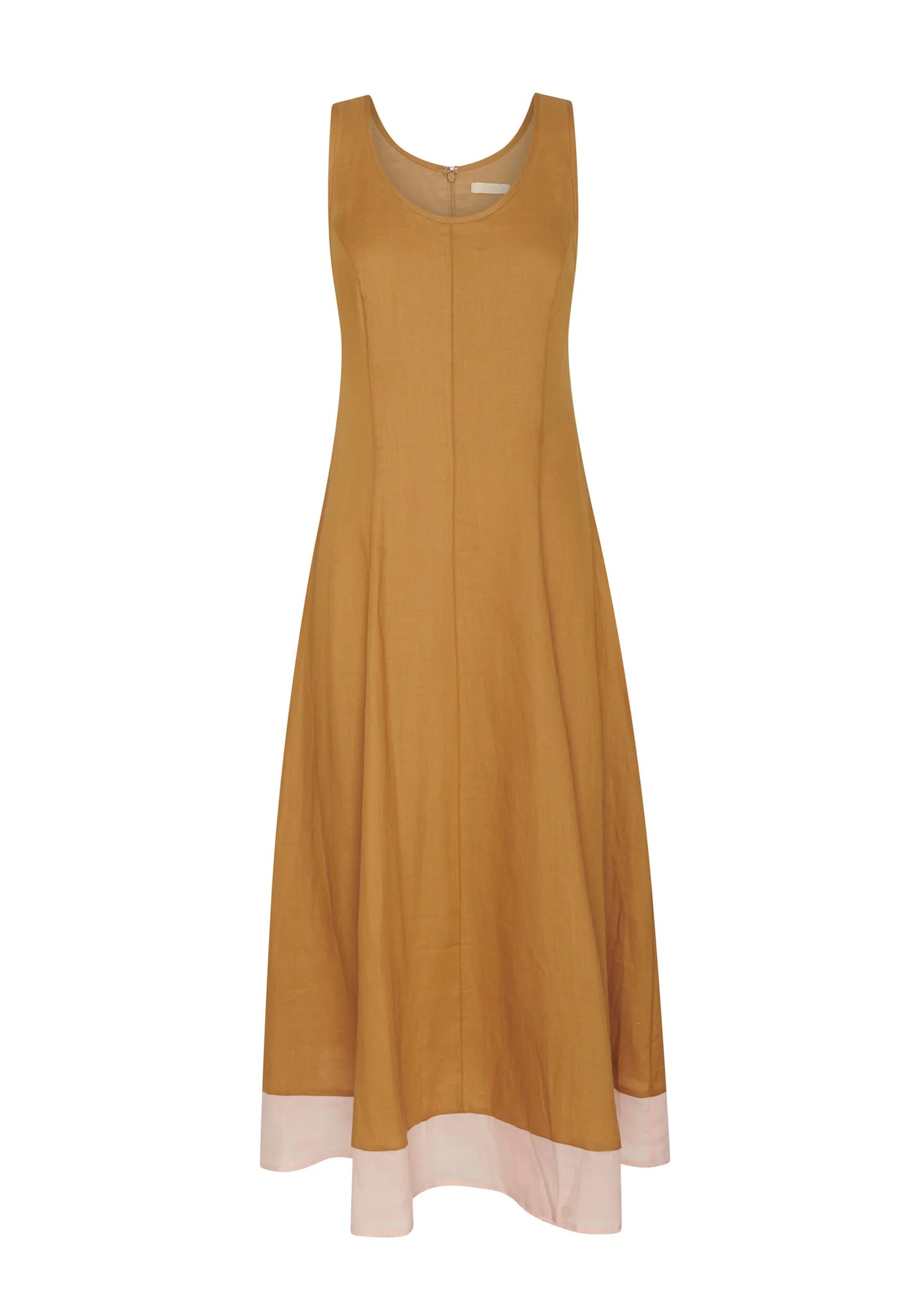 Speck Contrast Dress | Ginger/Pink