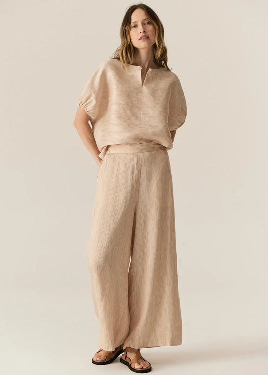Stelle Reversible Top | Red/Natural Stripe