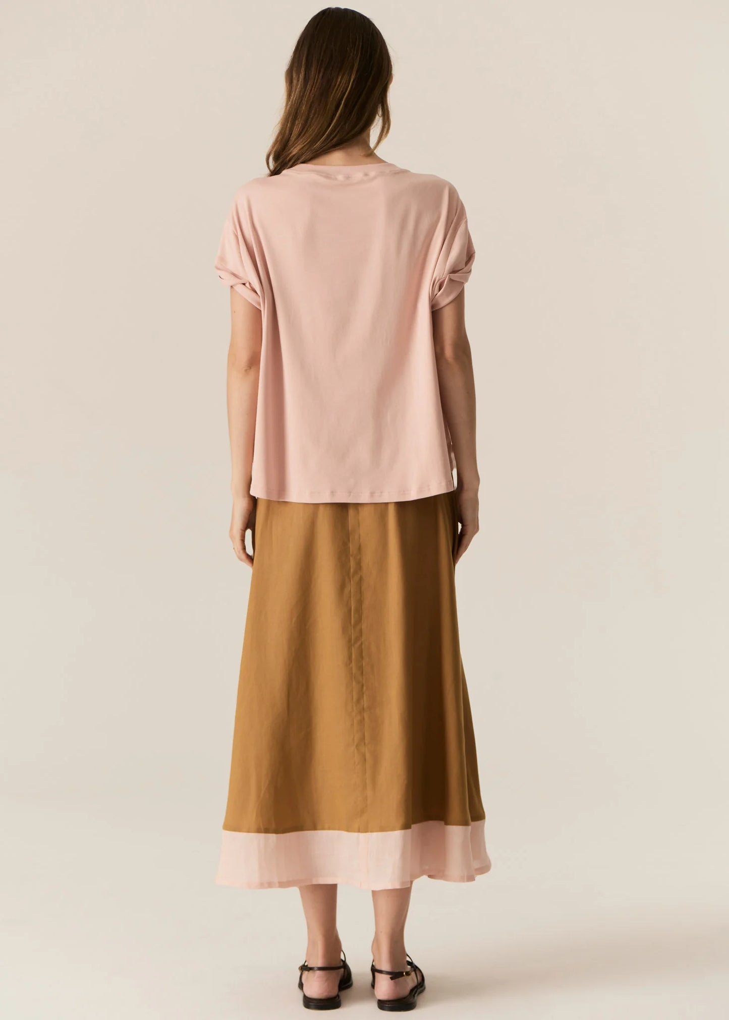 Speck Contrast Skirt | Ginger/Pink