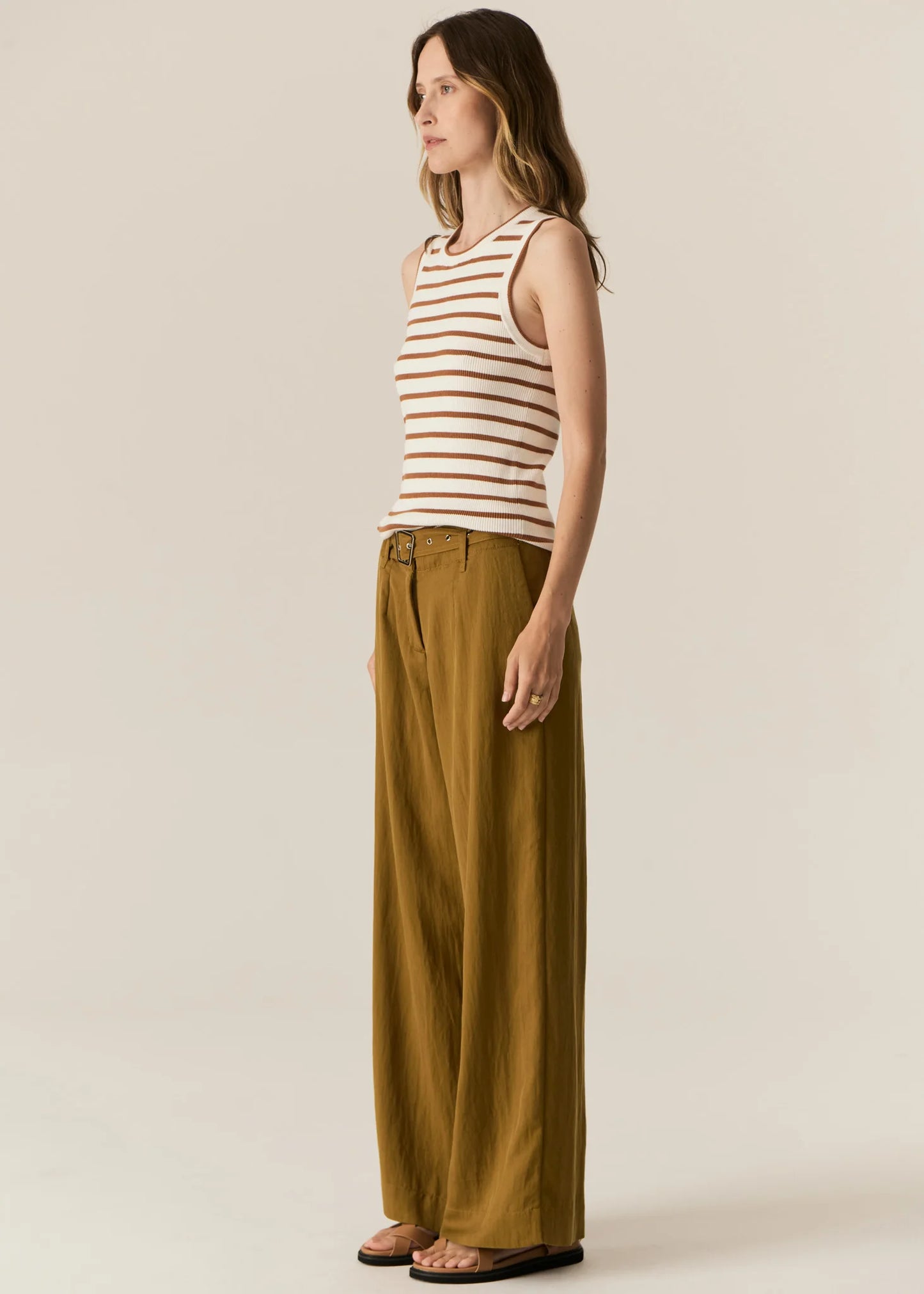 Faire Belted Pant | Khaki