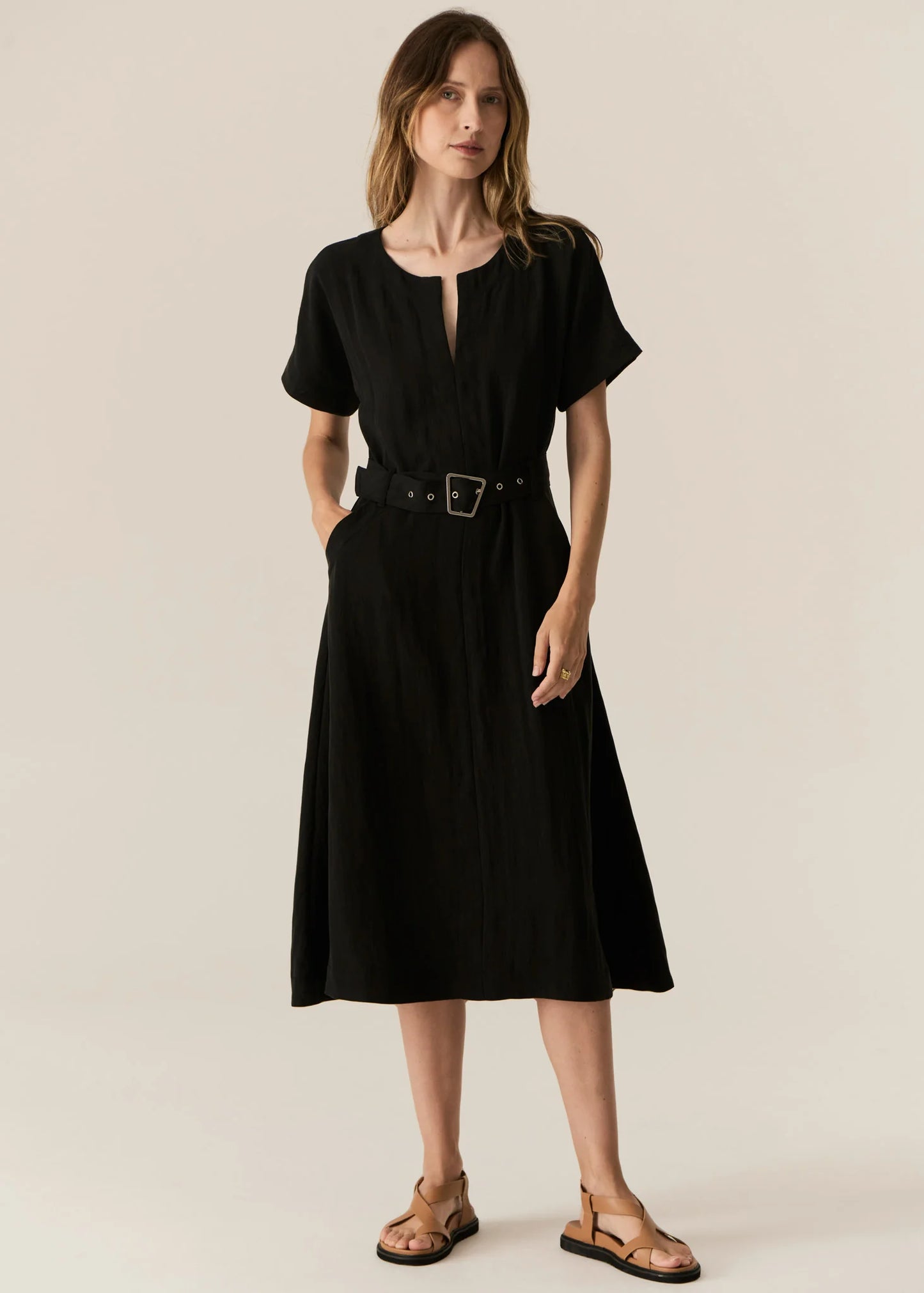 Faire Belted Dress | Black