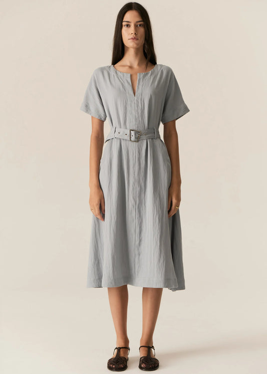 Faire Belted Dress | Sky