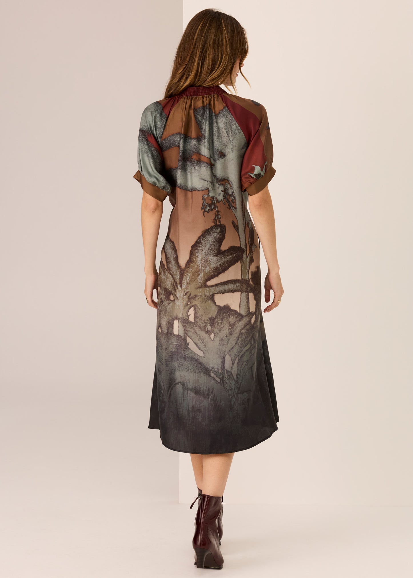 Palisades Silk Drawcord Dress