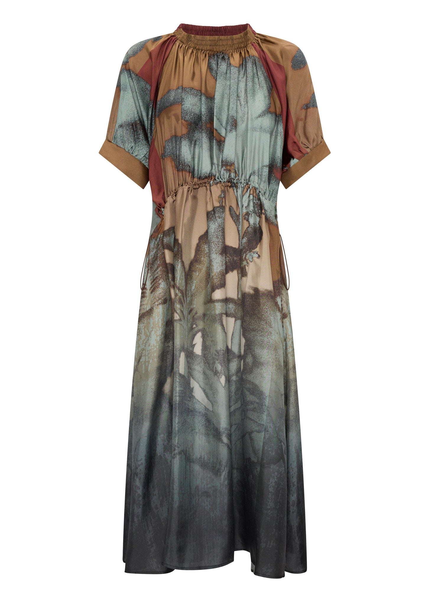 Palisades Silk Drawcord Dress