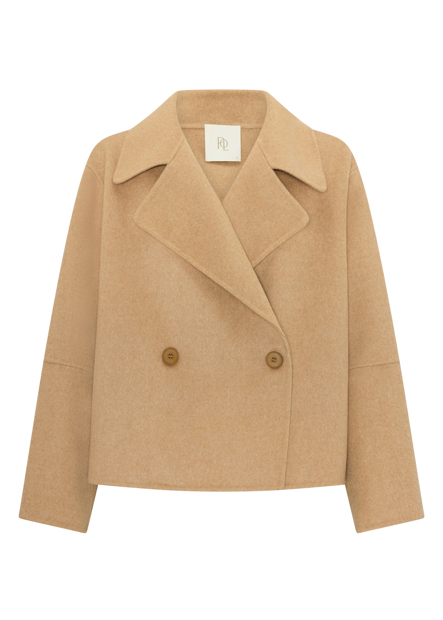 Cohen Cropped Wool Coat | Camel