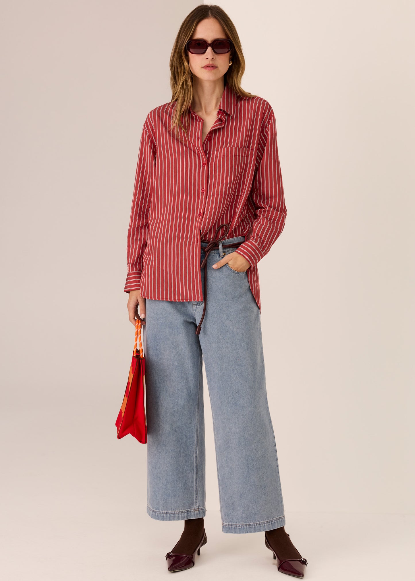 Marlon Stripe Shirt | Merlot Stripe