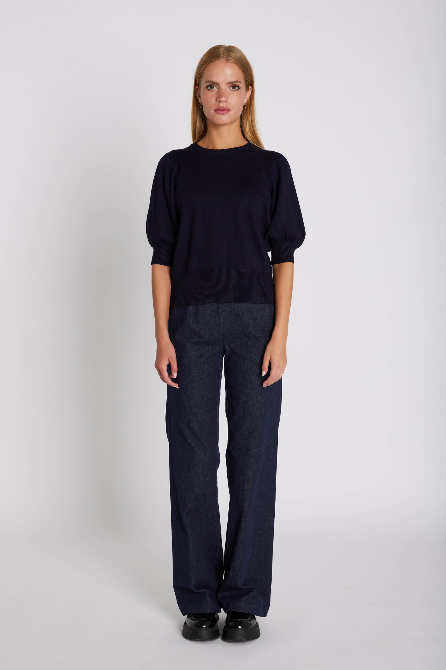 Olana Wide Pants | Blue Denim